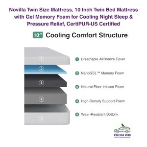 10 Inch memory Foam Gel Mattreess-TwinBedSize