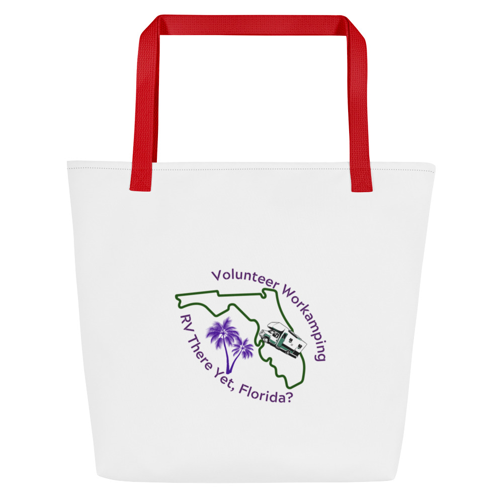 RV There Yet Florida - Volunteer Workamping All-Over Print Large Tote Bag - Image 5