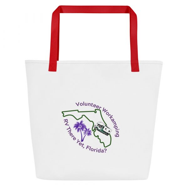RV There Yet Florida - Volunteer Workamping All-Over Print Large Tote Bag - Image 4