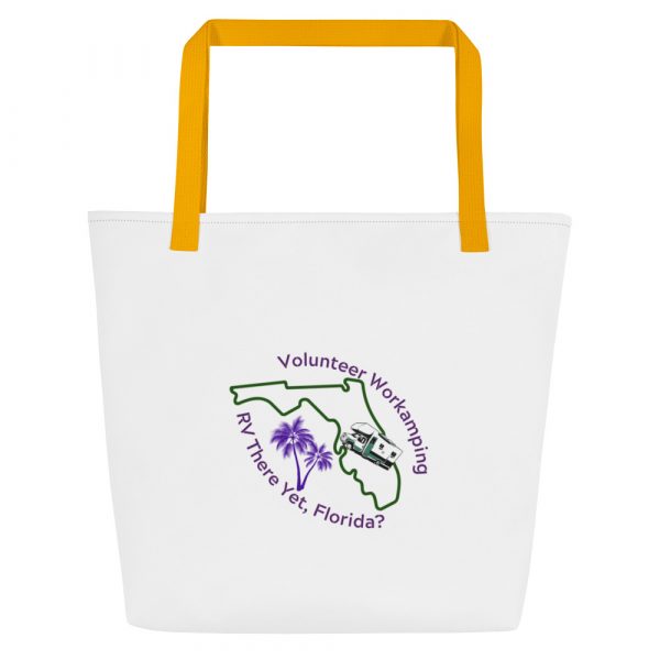 RV There Yet Florida - Volunteer Workamping All-Over Print Large Tote Bag - Image 8