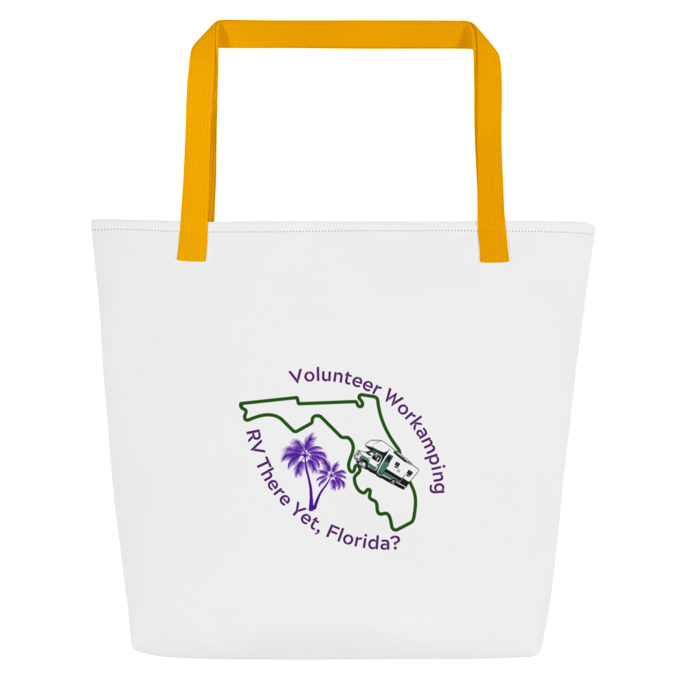 RV There Yet Florida - Volunteer Workamping All-Over Print Large Tote Bag - Image 8