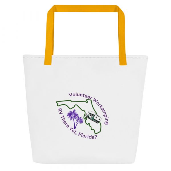 RV There Yet Florida - Volunteer Workamping All-Over Print Large Tote Bag - Image 7