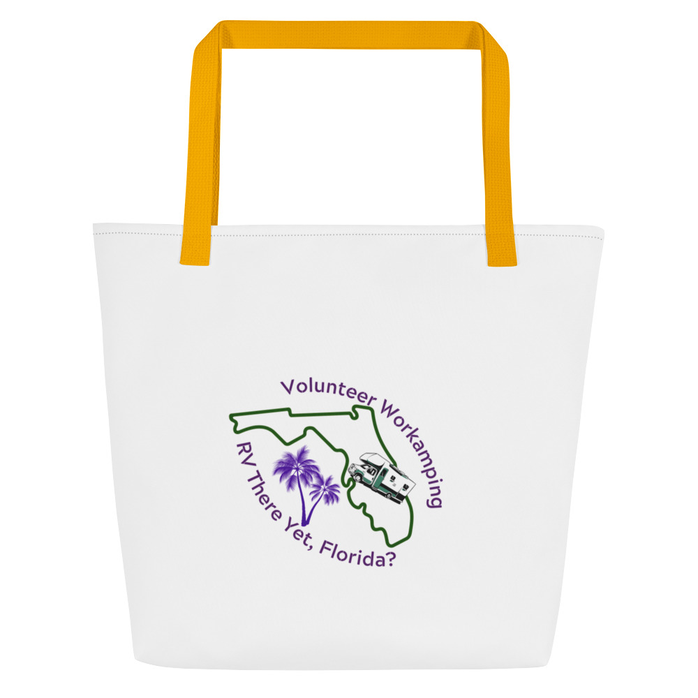 RV There Yet Florida - Volunteer Workamping All-Over Print Large Tote Bag - Image 7