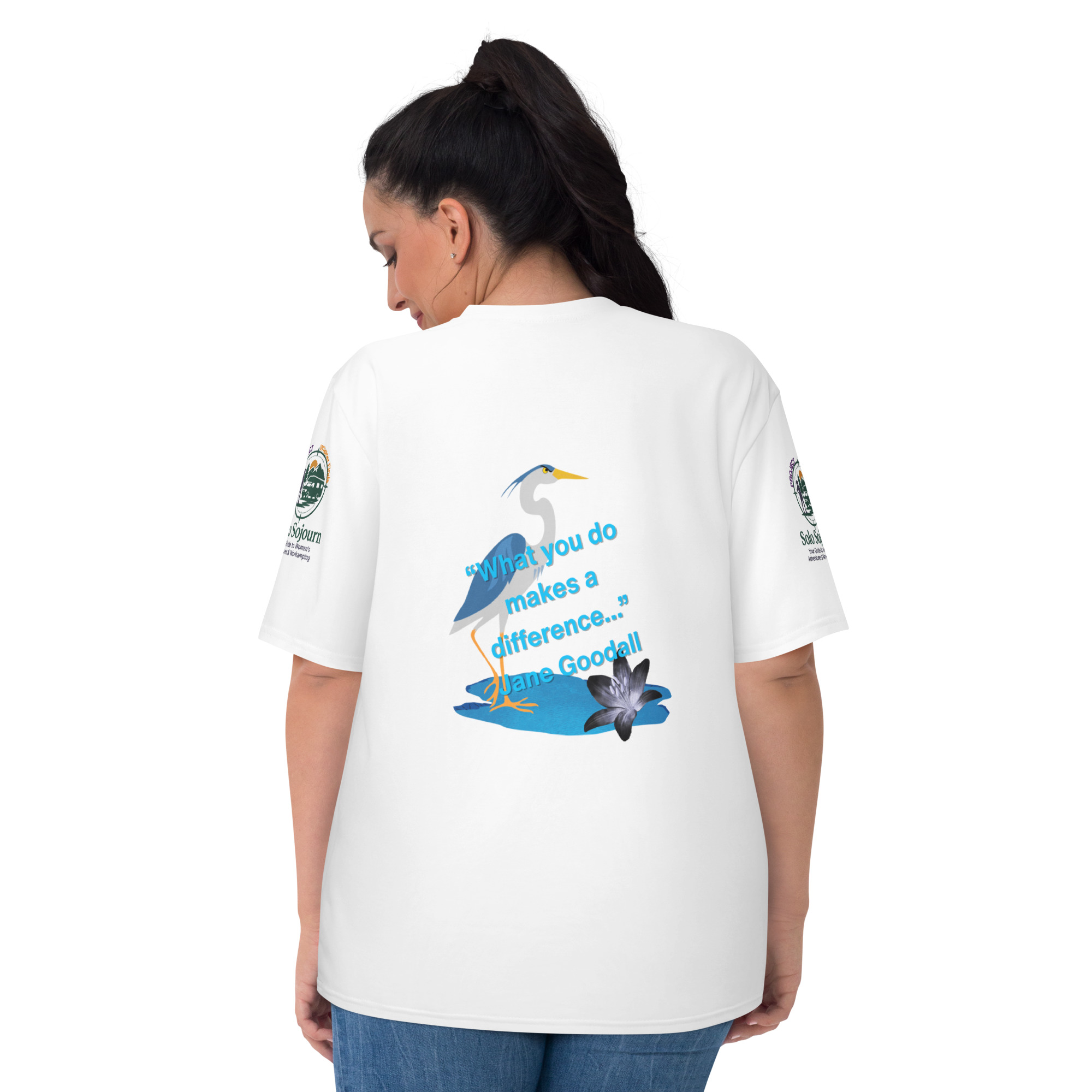 Solo Sojourn Women Empowered White Women's T-shirt - Image 3