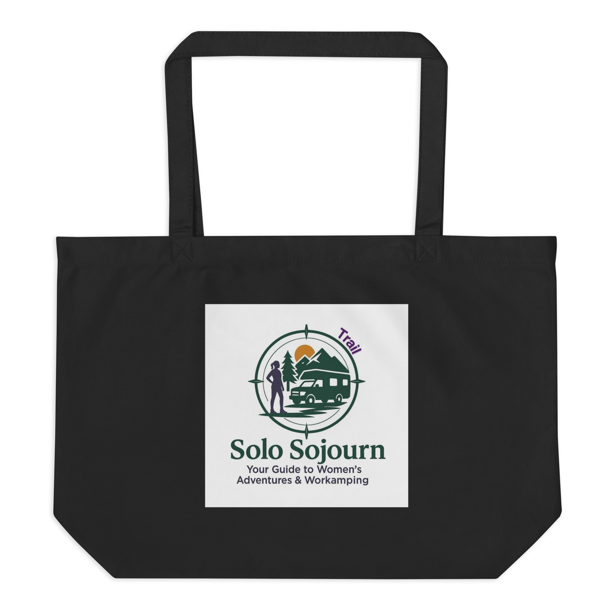 Ravenna Road and Solo Sojourn Trail Large organic tote bag - Image 2