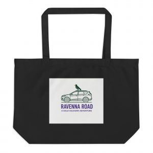 Ravenna Road and Solo Sojourn Trail Large organic tote bag