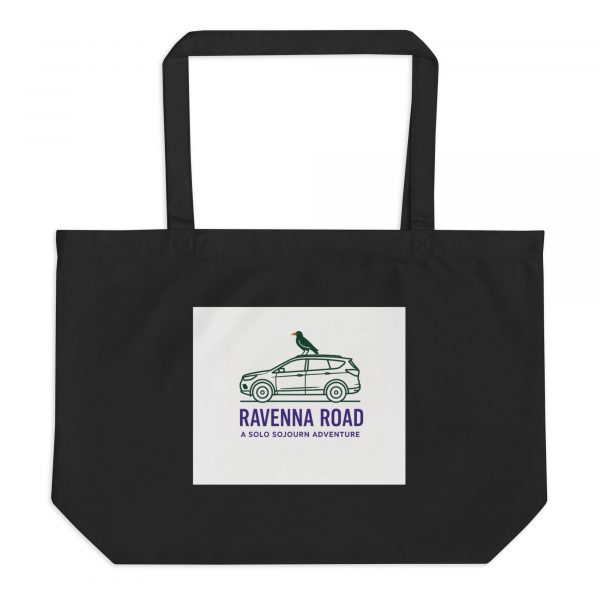 Ravenna Road and Solo Sojourn Trail Large organic tote bag