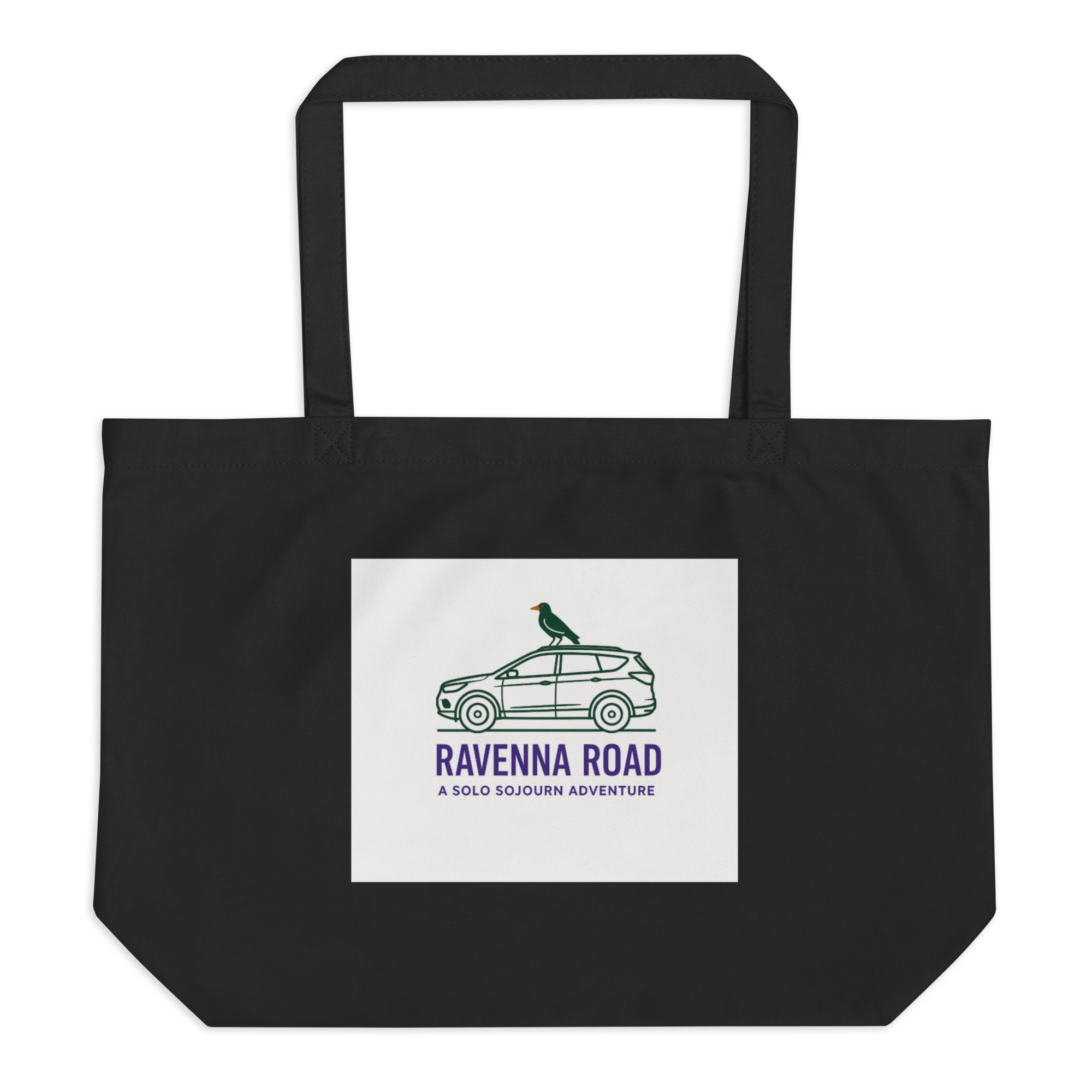 Ravenna Road and Solo Sojourn Trail Large organic tote bag
