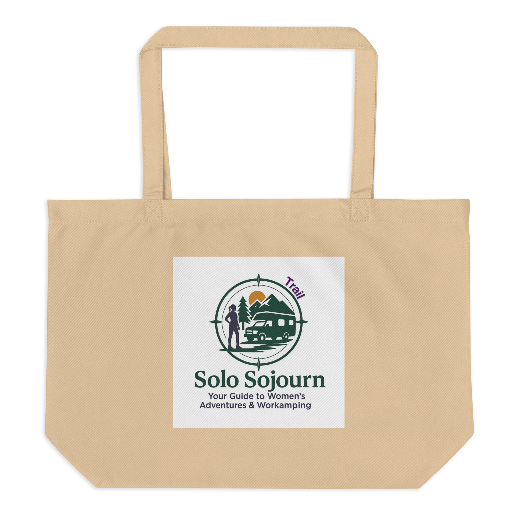 Ravenna Road and Solo Sojourn Trail Large organic tote bag - Image 4