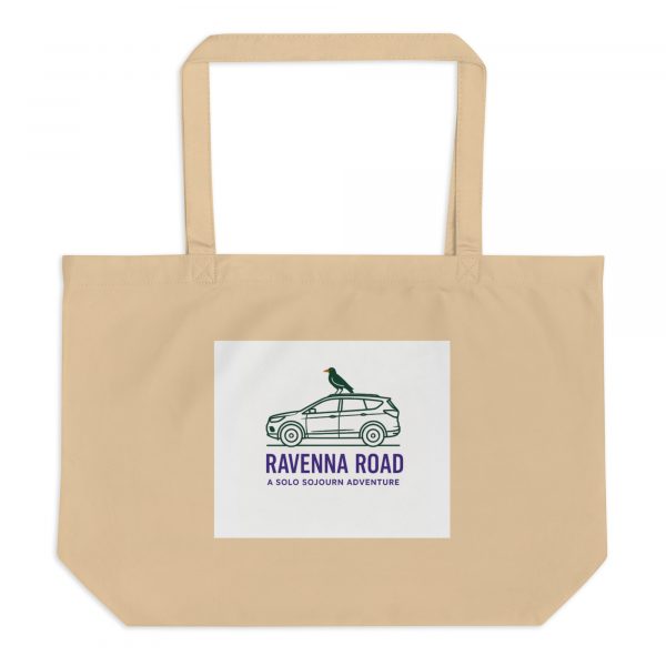 Ravenna Road and Solo Sojourn Trail Large organic tote bag - Image 3